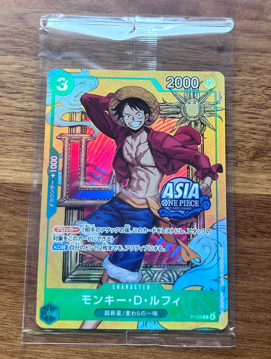 Luffy P-108 ONE PIECE Card Game Asia Mini-Tin Pack Set Vol.3 2-item lot sealed front Japan