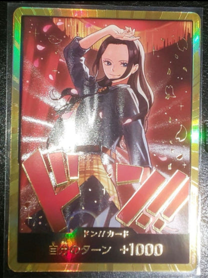 Nico Robin Gold DON!! card front – ONE PIECE EB03 Heroines Edition Japan near mint