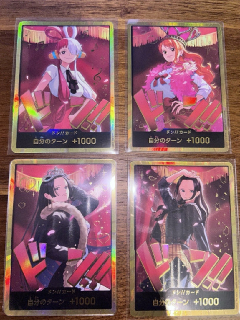 Nami & Boa Hancock & Uta & Robin GOLD DON!! Card EB03 Set (4pcs)
