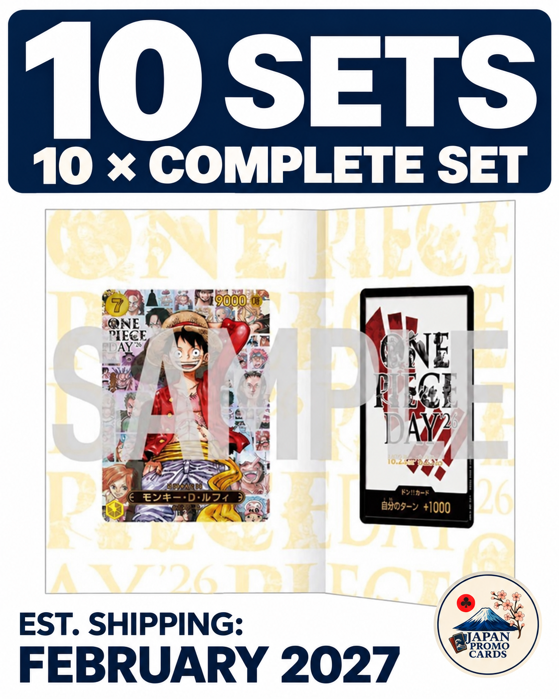 10 sets ONE PIECE DAY 2026 ~ Luffy ~ Premium Card Collection Japan ONE Pre sale